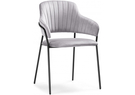 Стул на металлокаркасе, Инклес серый / черный глянец
