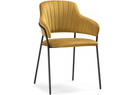 Стул на металлокаркасе, Инклес желтый / черный глянец