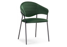 Стул на металлокаркасе, Рансол темно-зеленый / черный глянец