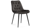 Стул на металлокаркасе, Гояр графитовый / черный глянец
