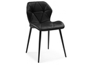 Стул на металлокаркасе, Вальд экокожа черный / черный глянец