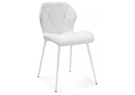 Стул на металлокаркасе, Вальд экокожа белый / белый глянец