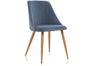 Стул на металлокаркасе, Morgan blue / wood