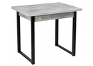 Стол деревянный, Форли бетон / черный матовый