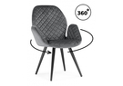 Стул, Муат поворотное графитовый / черный