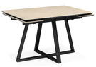 Керамический стол, Памелла 120(180)х80 okara light yellow / черный