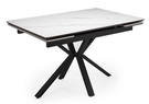 Керамический стол, Старлайт 120(180)х80 snow alpin / черный