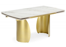 Керамический стол, Готланд 160(220)x90 бежевый (fnz9206037) / золото
