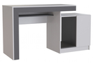 Компьютерный стол, Модена белый / графит