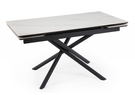 Керамический стол, Мэриан 140 (200) х 80 snow alpin white / черный