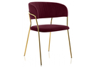 Стул на металлокаркасе, Kamelia 1 wine red / gold