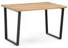 Стол деревянный, Лота Лофт 120 25 мм дуб делано светлый / черный матовый