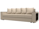 Диван прямой Дубай Лайт, Экокожа, Бежевый