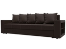 Диван прямой Дубай Лайт, Экокожа, Коричневый