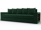 Диван прямой Дубай Лайт, Велюр, SEVEN 626 зеленый