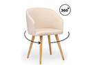 Стул деревянный, Монер 360 бежевый (glory 03) / светлое дерево