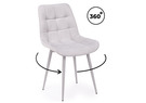 Стул на металлокаркасе, Челси 360 К светло-серый (zd 960) / серый np