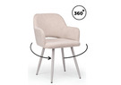 Стул на металлокаркасе, Эолин 360 латте (glory 10) / серый