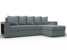 Диван угловой Дубай Лайт угол универсальный, Рогожка, Амур 07 серый