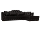 Диван угловой Артис правый угол, Экокожа, GRIFON 12 коричневый
