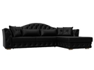 Диван угловой Артис правый угол, Экокожа, GRIFON 18 черный