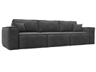 Диван прямой Лига-081 НПБ Лонг, Велюр, BRUT 16 темно-серый