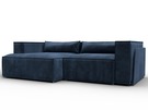 Диван угловой Лига-061 угол левый, Велюр, TOWER 13 синий