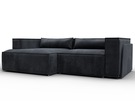 Диван угловой Лига-061 угол левый, Велюр, TOWER 11 темно-серый