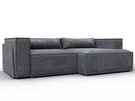 Диван угловой Лига-061 угол правый, Велюр, BRUT 16 темно-серый