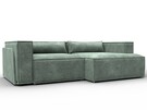 Диван угловой Лига-061 угол правый, Велюр, BRUT 08 зеленый