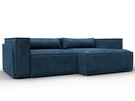 Диван угловой Лига-061 угол правый, Велюр, BRUT 11 синий