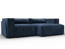 Диван угловой Лига-061 угол правый, Велюр, TOWER 13 синий