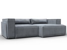 Диван угловой Лига-061 угол правый, Велюр, TOWER 10 серый