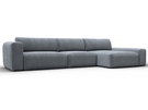 Диван угловой Лига-066 НПБ Лонг угол правый, Велюр, TOWER 10 серый