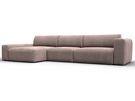 Диван угловой Лига-066 НПБ Лонг угол левый, Велюр, TOWER 05 бежевый