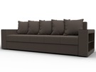 Диван прямой Дубай Лайт, Рогожка, Амур 05 коричневый