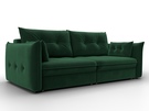 Диван прямой Лига-100 НПБ, Велюр, SEVEN 626 зеленый