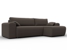 Диван угловой Лига-099 угол универсальный, Рогожка, Амур 05 коричневый