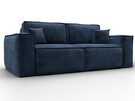 Диван прямой Лига-081 НПБ, Велюр, TOWER 13 синий