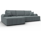 Диван угловой Лига-080 угол левый, Рогожка, Амур 07 серый