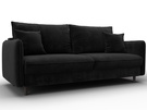 Диван прямой Лига-064 НПБ, Велюр, SEVEN 35 черный
