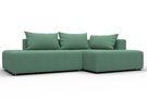 Диван угловой Лига-103 НПБ угол правый, Рогожка, Амур 11 зеленый