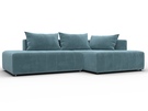 Диван угловой Лига-103 НПБ угол правый, Велюр, SEVEN 113 бирюзовый