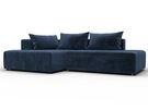 Диван угловой Лига-103 НПБ угол левый, Велюр, TOWER 13 синий