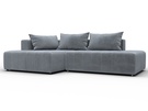Диван угловой Лига-103 НПБ угол левый, Велюр, TOWER 10 серый