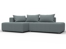 Диван угловой Лига-103 НПБ угол левый, Рогожка, Амур 07 серый