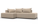 Диван угловой Лига-103 НПБ угол левый, Велюр, SEVEN 729 бежевый
