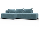 Диван угловой Лига-103 НПБ угол левый, Велюр, SEVEN 113 бирюзовый