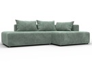 Диван угловой Лига-103 НПБ угол правый, Велюр, BRUT 08 зеленый