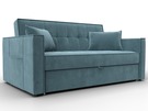 Диван прямой Лига-104 (140), Велюр, SEVEN 113 бирюзовый